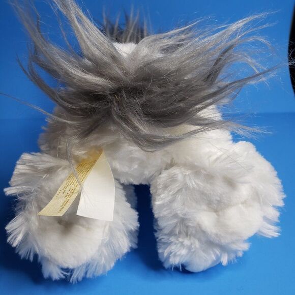 Adorable Gray Angora Bunny Plush Rabbit Stuffed Animal Toy Easter Plushie - Picture 7 of 10